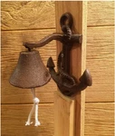 Handcrafted Nautical Decor Rustic Copper Cast Iron Wall Mounted Anchor Bell 8". Fixed Price $17.99.
