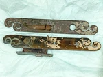 Antique Brass/bronze Large Entry Door Plate Set - For Restoration. Fixed Price $195.00.