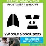 For Vw Golf 5-DOOR Hatchback 2022+ Pre Cut Window Tint Full Front & Rear. Fixed Price $73.59.