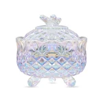 Crystal Sugar Bowl With Butterfly Lid, Royal Vintage Candy Dish Footed, Decor.... Fixed Price $24.91.