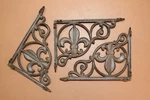 Brackets, Fleur Lis Design,victorian Decor,corbel,shelf Brace B-03. Fixed Price $177.49.
