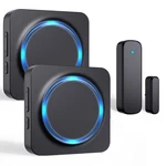 Door Chime, Wireless Open Alarm, Sensor, 600 Ft Range, 32 Chimes, Rx. Fixed Price $44.98.