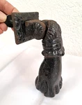 Antique Cast Iron Door Knocker Ornate Victorian Woman's Hand With Ball 7". Fixed Price $67.04.