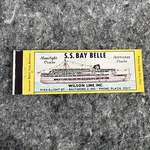 Matchbook Cover Ss Bay Belle Wilson Line Moonlight Cruise - No Matches. Fixed Price $9.35.