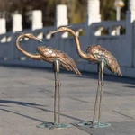 Stainless Steel Garden Crane Statues Outside,antique Copper Blue Heron Statue.... Fixed Price $275.27.