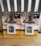 (2) Browning Card Gb For Trail Cameras Sdhc Class BTC-32GSD. Fixed Price $37.99.