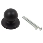 1-1/4" Round Bi-fold Knob With Backplate Matte Black. Fixed Price $10.90.