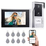 Tmezon Wifi Video Intercom System Doorbell With Camera 7'' Touch Monitor Rfid. Fixed Price $75.99.
