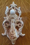 Vintage Cast Iron Antique Style Fancy Victorian Scroll / Flower Door Knocker. Fixed Price $12.99.