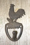 Cast Iron Rooster Towel Hanger Coat Hat Hooks, Key Rack Hen Chicken. Fixed Price $9.99.