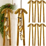Suncalla 2 Pcs Christmas Cow Bells With 8 Khaki Velvet Bows Vin.... Fixed Price $41.91.