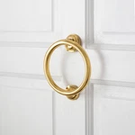 Brass Ring Door Knocker Smooth Round Shape Front Renovators Supply. Fixed Price $55.99.