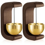 Zonon 2 Pcs Magnetic Wooden Wind Chime Doorbell Decoration Black Walnut. Fixed Price $18.48.