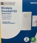 Wireless Doorbell Kit, Battery Operated, Melodies #6291123 Utilitech. Fixed Price $12.00.