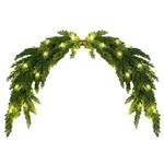 Riceshoot 47'' Real Touch Artificial Cedar Christmas Swags For Front Door Wit.... Fixed Price $120.69.