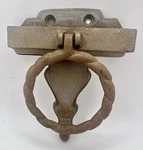 Vintage Cast Iron Door Knocker Twisted Ring Rustic Farmhouse 5.5. Fixed Price $33.74.