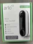 Arlo AVD1001-100NAR Smart Wired Video Doorbell Hd Certified. Fixed Price $24.99.
