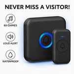 Wireless Doorbell Waterproof 1000FT Range 60 Chimes 5 Volume Led Loud For Home. Fixed Price $13.99.