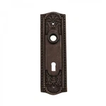 Back Door Plate Antique Brass Beaded Design With Keyhole Renovators Supply. Fixed Price $27.99.