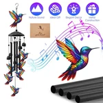 Hummingbird Wind Chimes Aluminum Tubes Deep Soothing Sound Decor. Fixed Price $18.89.