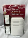 Heath Zenith LE-6167-A Wireless Button With Plug In Receiver Door Chime Kit Nip. Fixed Price $19.99.
