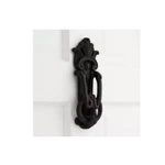 Signature Hardware - Scalloped Iron Door Knocker Black Coat. Fixed Price $20.00.
