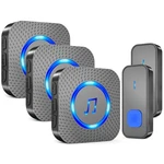 Surfou Wireless With 3 Receivers 2 BUTTONS,IP55 Waterproof Doorbell,.... Fixed Price $53.49.