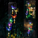 Solar Wind Chimes Crystal Butterfly W/6 Sustenance Wishes Bells Yard Garden Deco. Fixed Price $11.99.