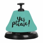 Desk Top Service Bell 'yes Please' 3.75" By Slant Collections Gift Boxed New. Fixed Price $7.00.