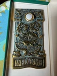 Flora & Fauna Pretty Flowers Doorbell Solid Brass Petina - Box Never Used. Fixed Price $25.00.