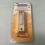 Trine Vtg Nos 1994 Push Button Doorbell Shiny Gold Plastic White 715G-1. Fixed Price $15.99.