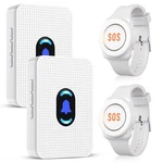Daytech Wireless Wrist Pager Caregiver Call WATCHES+2 Receivers, White. Fixed Price $66.98.