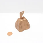 Small Copper Color Steel Cow Sheep Goat Bell With Clapper 2-3/4" Tall. Fixed Price $7.96.