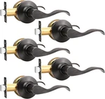 5 Pack Oil Rubbed Bronze Passage Door Levers - Modern Keyless Handles. Fixed Price $91.99.