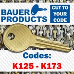 Bauer Replacement Key For Handle Camper Lock Cut To Code K125 - K173. Fixed Price $6.99.