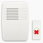 Utilitech UT-7366-04 Wireless White Doorbell (missing Button). Fixed Price $8.99.