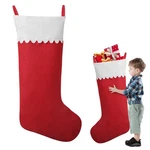 Asisca 2 Pack Jumbo Felt Christmas Stockings, 38 Inches Large Red & White. Fixed Price $25.29.