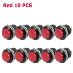 10 Pcs 16MM Push Button Switch Non-lock Momentary Open Round 2 Pins Metal. Fixed Price $8.99.