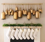 Set Of 15 Giant Harmony Cow Bells Vintage Christmas Rustic Lucky Rope. Fixed Price $100.00.