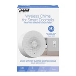 New Feit White Plastic Wireless Smart-enabled Door Chime Bell. Fixed Price $14.53.