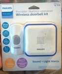 Philips Wireless Doorbell Kit, Battery-operated Reciever, Led Alert Lights. Fixed Price $20.00.