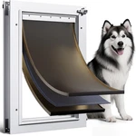 For All Aluminum 3 Flaps White, Large Doggy Doggie Door, Heavy. Fixed Price $142.41.