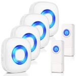 Wireless Doorbell, Physen 2 Buttons + 4 Receivers,. Fixed Price $76.55.