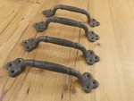 4 Rustic Cast Iron Antique Style Restore Barn Handles Gate Pull Door. Fixed Price $34.99.
