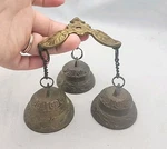 Asian Antique Brass Upper Deck Door Decorative 3 Piece Musical 1960S Chime Bells. Fixed Price $17.88.