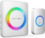 Tecknet Wireless Doorbell, 1 Button & Plug-in Receiver, White. Fixed Price $14.76.