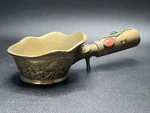 Vintage Brass Silk Iron Asian Dragon Design Cabochon Handle Made China. Fixed Price $6.98.