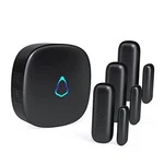 Door Chime, Wireless Open Contact Alarm With 500 Black 3 Sensors. Fixed Price $53.06.