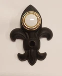 Atlas Fleur De Lis Doorbell Button Beach House Black. Fixed Price $14.95.