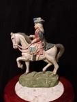 Vintage Cast Iron Door Stop Colonial Horse Multi Color Midwest Imports. Fixed Price $25.00.